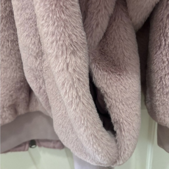 Free People Turn Up Zip Off Faux Fur Hoodie Coat Lavender Haze XS - Picture 12 of 13